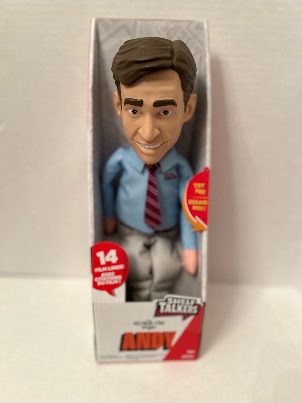 Shelf Talkers 40 Year Old Virgin
Andy Pull String Talking Doll